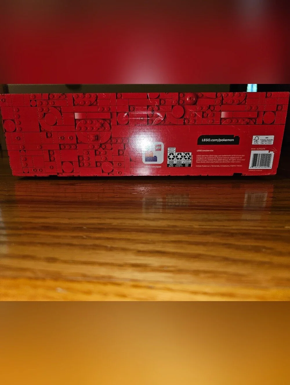 Lego Pikachu Model Kit in Yellow with Red Poké Ball